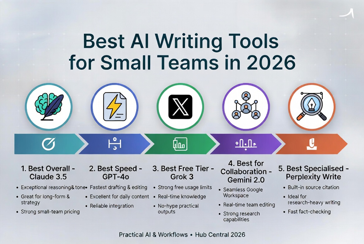 Best AI Writing Tools for Small Teams in 2026 (Tested & Ranked)